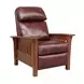 Mission Wenlock Fudge Leather Push Thru The Arms Recliner