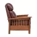 Mission Wenlock Fudge Leather Push Thru The Arms Recliner
