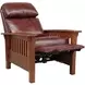 Mission Wenlock Fudge Leather Push Thru The Arms Recliner