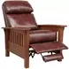 Mission Wenlock Fudge Leather Push Thru The Arms Recliner