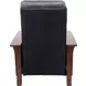 Mission Shoreham Blue Leather Push Thru The Arms Recliner