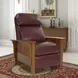 Mission Marisol Cabernet Leather Push Thru The Arms Recliner