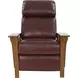 Mission Marisol Cabernet Leather Push Thru The Arms Recliner