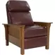 Mission Marisol Cabernet Leather Push Thru The Arms Recliner