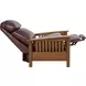 Mission Marisol Cabernet Leather Push Thru The Arms Recliner