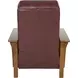 Mission Marisol Cabernet Leather Push Thru The Arms Recliner