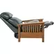 Mission Highland Emerald Leather Push Thru The Arms Recliner