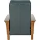 Mission Highland Emerald Leather Push Thru The Arms Recliner