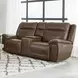 Jameson Hickory Zero Gravity 80" Power Reclining Console Loveseat With Power Headrest