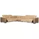 Billings Brown 6 Piece Leather Power Motion Sectional