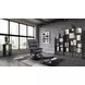 Knight Black Manual Reclining Swivel Chair With Ottoman