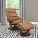 Knight Butterscotch Swivel Recliner with Ottoman
