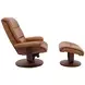 Knight Butterscotch Swivel Recliner with Ottoman