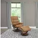 Knight Butterscotch Swivel Recliner with Ottoman
