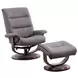 Knight Haze Manual Reclining Swivel Chair With Ottoman