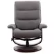 Knight Haze Manual Reclining Swivel Chair With Ottoman