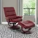 Knight Rouge Swivel Recliner with Ottoman