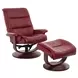 Knight Rouge Swivel Recliner with Ottoman