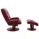 Knight Rouge Swivel Recliner with Ottoman
