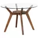 Oscar Walnut Round Glass Dining Room Set