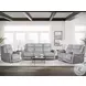 Oscar Hudson Grey Zero Gravity Power Reclining Console Loveseat