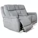 Linus Hudson Grey Zero Gravity Power 73" Reclining Console Loveseat