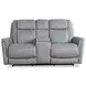 Linus Hudson Grey Zero Gravity Power 73" Reclining Console Loveseat