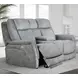 Linus Hudson Grey Zero Gravity Power 73" Reclining Console Loveseat