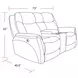 Linus Hudson Grey Zero Gravity Power 73" Reclining Console Loveseat