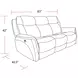 Linus Hudson Grey Zero Gravity 83" Power Reclining Sofa