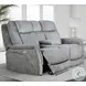 Oscar Hudson Grey Zero Gravity Power Reclining Console Loveseat