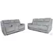 Oscar Hudson Grey Zero Gravity Power Reclining Console Loveseat
