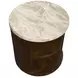 Mcpherson Burnt Umber Round Stone Top End Table