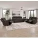 Maveric Bette Coffee 91" Zero Gravity Triple Power Reclining Sofa with Drop Down Table and USB Charging