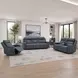 Maveric Bette Lapis 91" Zero Gravity Triple Power Reclining Sofa with Drop Down Table and USB Charging