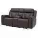 Maveric Bette Coffee 79" Zero Gravity Triple Power Reclining Loveseat with Console and USB Charging