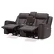 Maveric Bette Coffee 79" Zero Gravity Triple Power Reclining Loveseat with Console and USB Charging