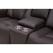 Maveric Bette Coffee 79" Zero Gravity Triple Power Reclining Loveseat with Console and USB Charging