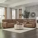Modesto Sable 6 Piece Modular Power Reclining Sectional With Adjustable Power Headrests