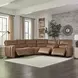 Modesto Sable 6 Piece Modular Power Reclining Sectional With Adjustable Power Headrests