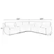 Modesto Sable 6 Piece Modular Power Reclining Sectional With Adjustable Power Headrests