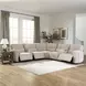 Modesto Buttercream 7 Piece Modular Power Reclining Sectional With Adjustable Power Headrests