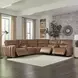 Modesto Sable 7 Piece Modular Power Reclining Sectional With Adjustable Power Headrests