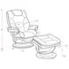 Monarch Ice Swivel Recliner with Ottoman