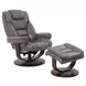 Monarch Ice Swivel Recliner with Ottoman