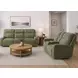 Traxton Jasper Moss 79" Zero Gravity Triple Power Reclining Loveseat with Tilt Console and USB Charging
