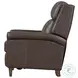 Norwin Walnut Whirl Leather Power Recliner