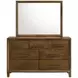 Ballard Walnut Rectangular Dresser Mirror