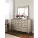 Clearview Oyster 8 Drawer Fremont Dresser with Rectangular Mirror