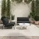 Salma Speckled Charcoal Upholstered Outdoor Accent Chair